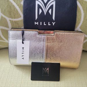 Milly Metallic Clutch (Silver & Gold)